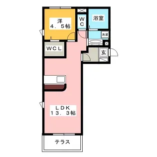 パライソ熱田六番町B棟【1階】の間取り