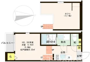 エスポワール竹田【2階】の間取り