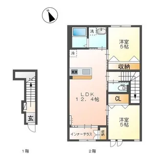 ジュアン【2階】の間取り