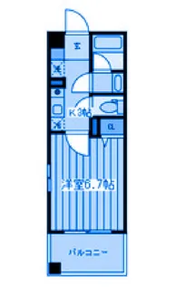 ライムレジデンス汐入【5階】の間取り