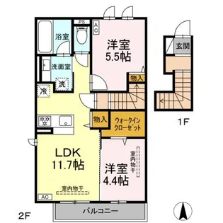 メゾン春陽【2階】の間取り