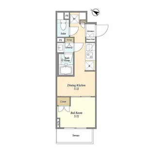 ドゥーエ横濱鶴見【7階】の間取り