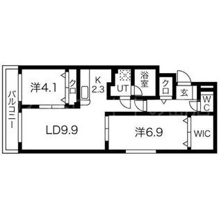 FLORES澄川【4階】の間取り