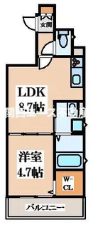 ピレーネ諸福【1階】の間取り