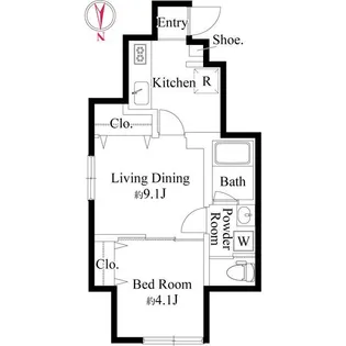 ウッドクレスト荒川レジデンス【1階】の間取り
