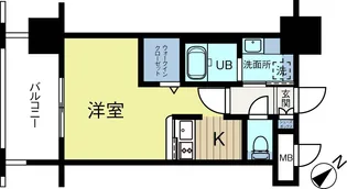 エンクレストベイ天神東II【11階】の間取り