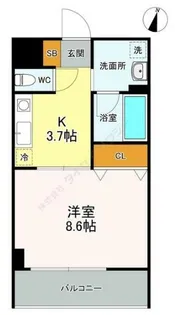 メズューセラ五橋【3階】の間取り
