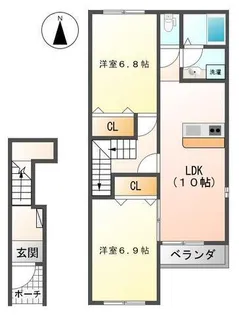 ヴァンヴェール【2階】の間取り