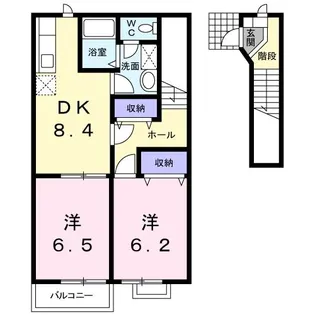 BIG APPLE・R【2階】の間取り