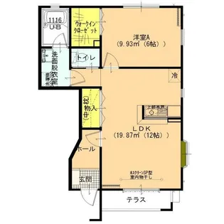 ジョイタウン A棟【1階】の間取り