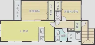 プランドール足原【2階】の間取り