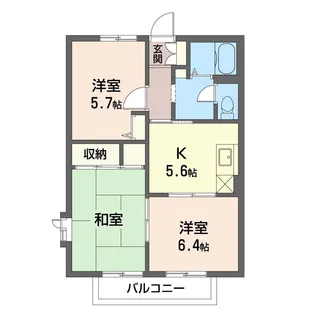 グランドール2番館【2階】の間取り