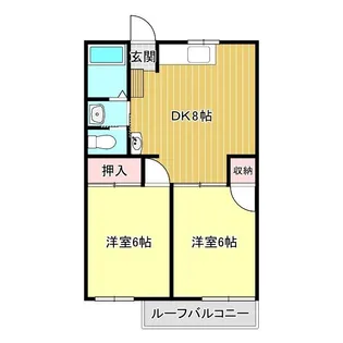 ハイツ朝【1階】の間取り