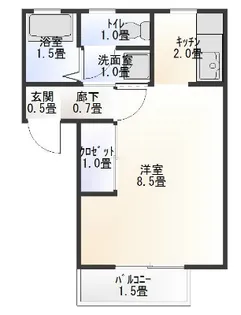 サウスビュー福重【2階】の間取り