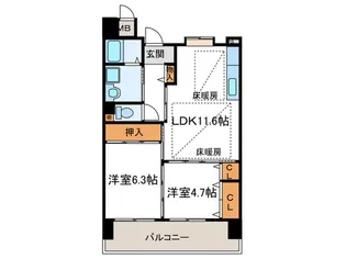 OPH北千里青山台2号棟【1階】の間取り