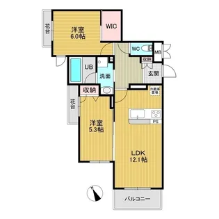 U RESIDENCE東比恵【1階】の間取り