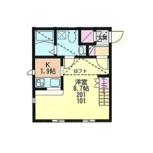 プリマアプリコット壱番館【1階】の間取り