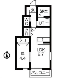 アイゼンEisen 1F 103【1階】の間取り
