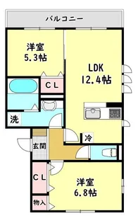 Est JardinII【3階】の間取り