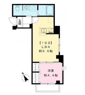 スカラーレ牛込【1階】の間取り