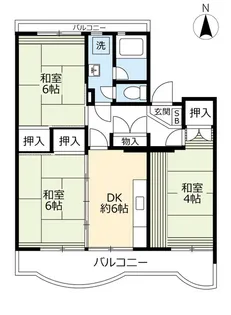 UR国分【2階】の間取り