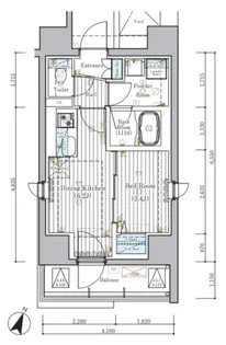 ミライズ横濱SOUTHレジデンス【8階】の間取り