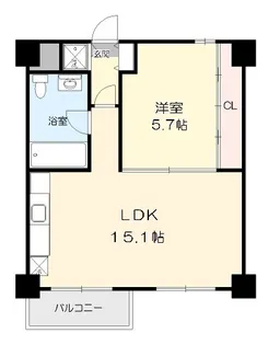 ASレジデンス材木町【8階】の間取り