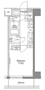 ザ・パークハビオ神楽坂香月【1階】の間取り