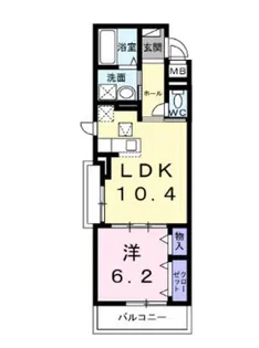 ラ プルーヴ【1階】の間取り