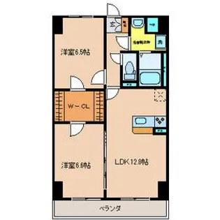 グラース リオ【6階】の間取り