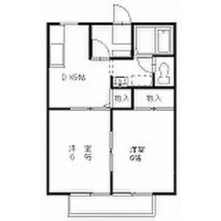 ひまわり F【2階】の間取り