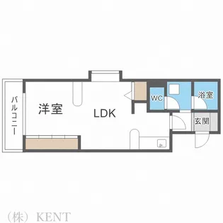 フローレンス琴似【4階】の間取り