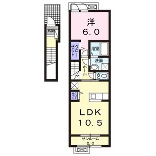 パレ・モンブラン2017【2階】の間取り