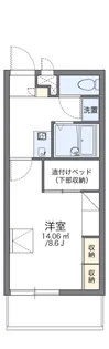 レオパレスプラム【3階】の間取り