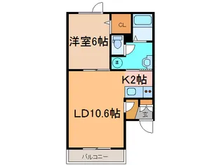 イーグルスカイ南鈴蘭【2階】の間取り