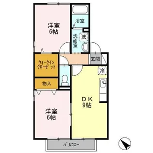 サンライズ豊B【1階】の間取り