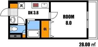 ラフォーレ祇園【3階】の間取り