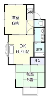 パレス片倉【1階】の間取り