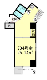 日本橋サマリヤシティハイツ【7階】の間取り