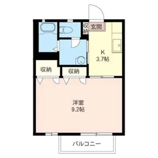 オークスアベニュー B棟【1階】の間取り