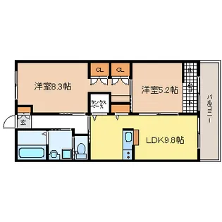 マカオン【1階】の間取り