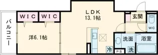 GRAMM下津林WEST【3階】の間取り