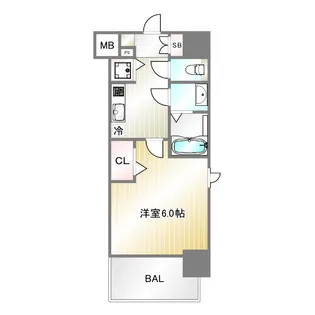 プレサンスKOBEティアラ【5階】の間取り
