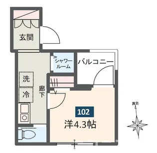 MELDIA東向島II【1階】の間取り