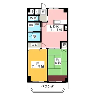 第2西垣マンション【3階】の間取り