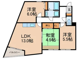 ベルトゥリー若草アネックス【1階】の間取り