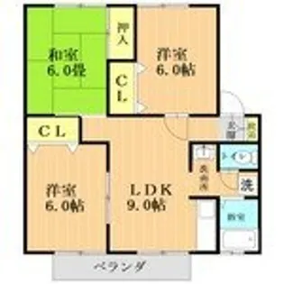 サンライフウエスト【2階】の間取り