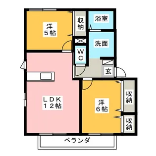 グラシア城西 A棟【2階】の間取り