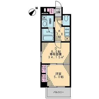 アン エディー行徳【3階】の間取り