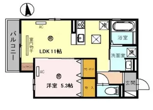 サライ武庫之荘【1階】の間取り